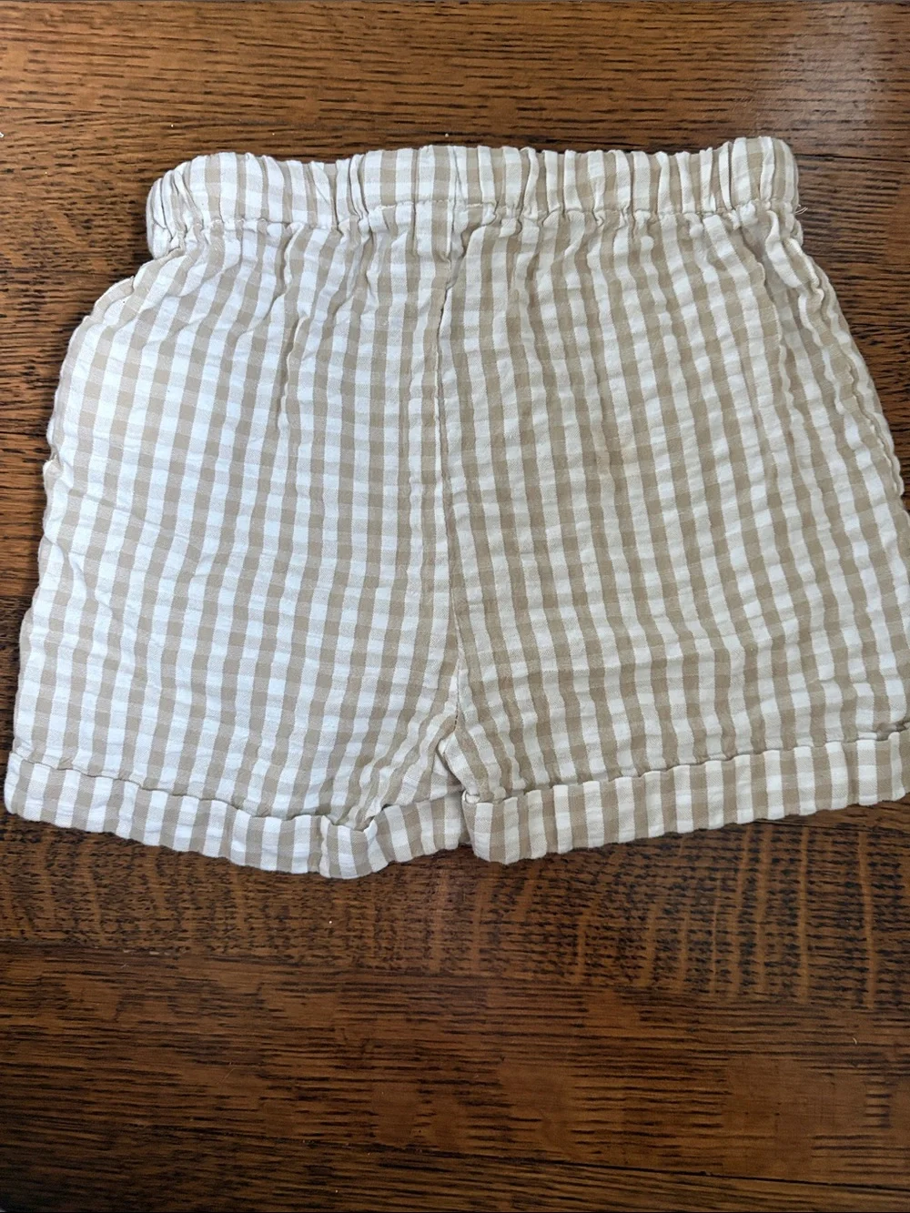Arsene at Les Pipelettes (French)Gingham Drawstring Kids Shorts